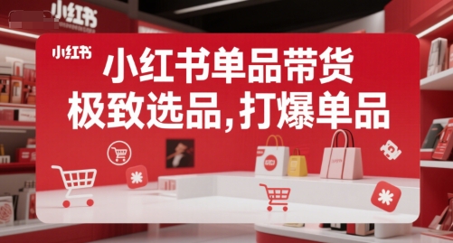 小红书单品带货，极致选品，打爆单品-928资源网