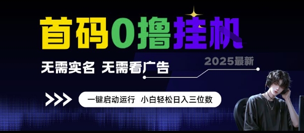 首码0撸挂G项目，无需实名无需看广告 一键启动运行，小白轻松日入三位数【揭秘】-928资源网