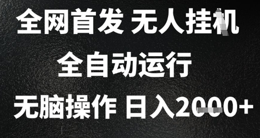 2025首发无人挂G项目，日入2k+，全自动运行，无脑操作，长期稳定 小白可玩【揭秘】-928资源网