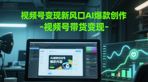 视频号变现新风口AI爆款创作-视频号带货变现-928资源网