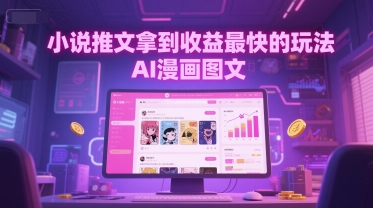 小说推文拿到收益最快的玩法，AI漫画图文-928资源网