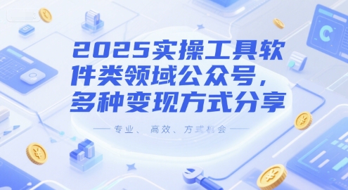 2025实操工具软件类领域公众号，多种变现方式分享-928资源网