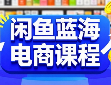 闲鱼蓝海电商课程，手把手助你快速上手，轻松实现闲鱼稳定盈利-928资源网