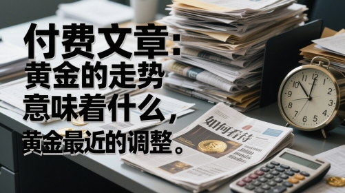 付费文章：黄金的走势意味着什么，如何看待黄金最近的调整-928资源网