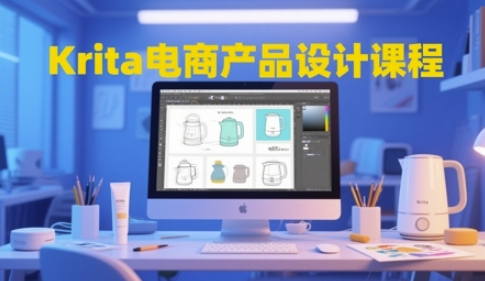 Krita电商产品设计课程，掌握从工具使用到创意落地的全链路设计能力-928资源网