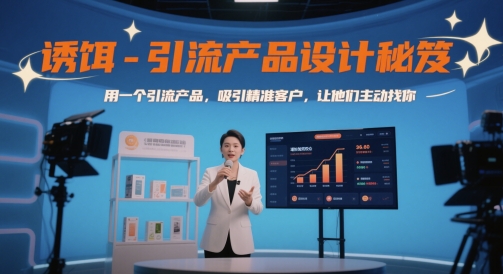 诱饵-引流产品设计秘笈，用一个引流产品，吸引精准客户，让他们主动找你-928资源网