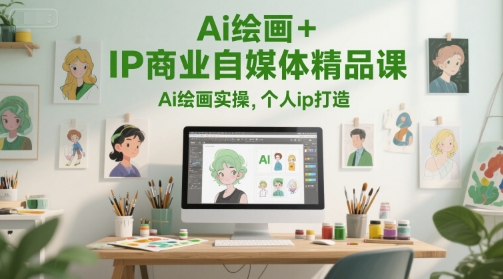 Ai绘画+IP商业自媒体精品课，Ai绘画实操，个人ip打造-928资源网