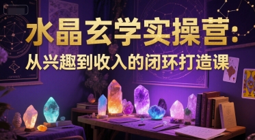 水晶玄学实操营：从兴趣到收入的闭环打造课-928资源网