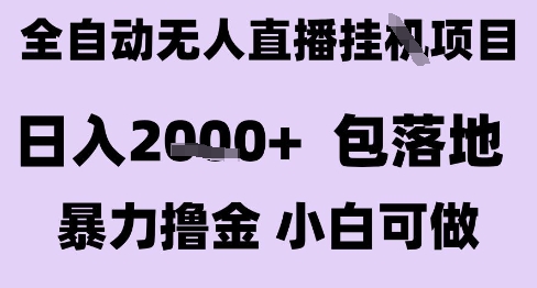 最新全自动抖音无人直播挂G项目，日入2k+ 包落地暴力撸金，小白可做【揭秘】-928资源网