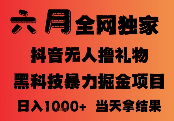 25年6月抖音无人直播最新暴力撸音浪掘金，小白可做，可批量矩阵放大，长期稳定日入1k+【揭秘】-928资源网