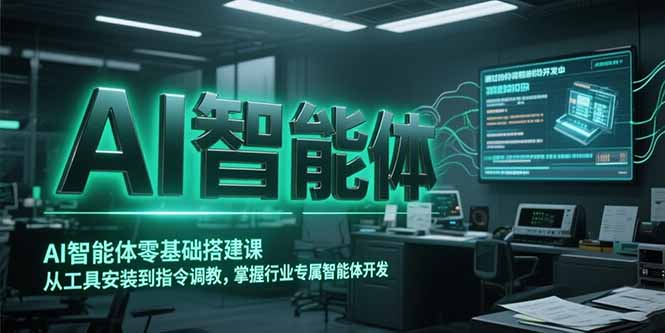 AI智能体零基础搭建课，从工具安装到指令调教，掌握行业专属智能体开发…-928资源网