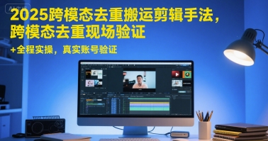 2025跨模态去重搬运剪辑手法，跨模态去重现场验证 +全程实操，真实账号验证-928资源网