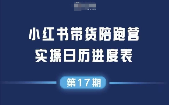 小红书第17期带货陪跑营，不囤货，无不直播，无不投流，通过选品+笔记内容+测品+笔记铺量+矩阵运营打爆款-928资源网