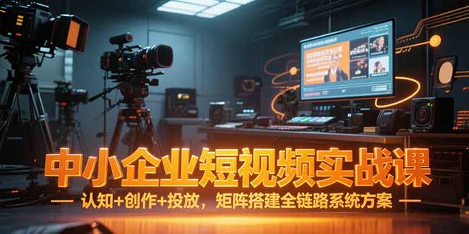 中小企业短视频实战课，认知+创作+投放，矩阵搭建全链路系统方案-928资源网