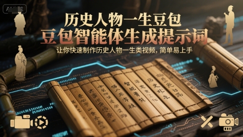 历史人物一生豆包智能体生成提示词，让你快速制作历史人物一生类视频，简单易上手-928资源网