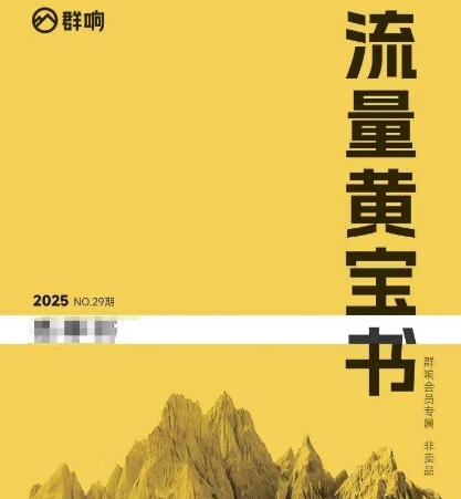 群响流量黄宝书25-29期，群响内部私享资料非卖品-928资源网