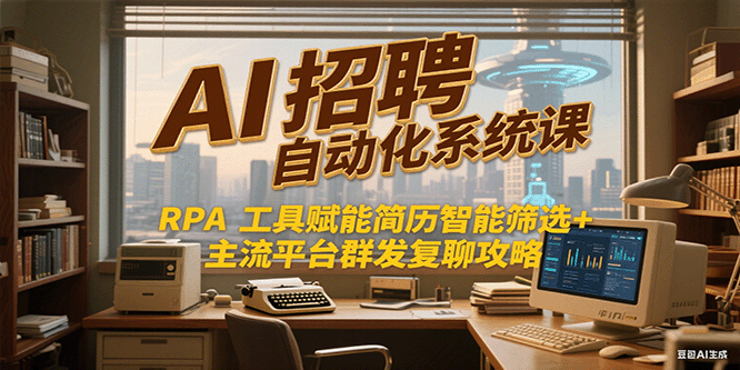 AI招聘自动化系统课，RPA工具赋能简历智能筛选+主流平台群发复聊全攻略-928资源网