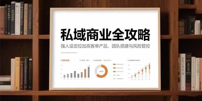 私域商业全攻略，强人设定位加高客单产品，团队搭建与风险管控-928资源网