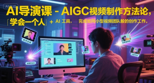 AI导演课-AIGC视频制作方法论，学会一个人+AI工具，完成如同小型视频团队般的创作工作，实现导演梦-928资源网