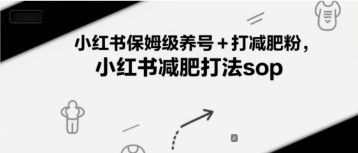 小红书保姆级养号+打减肥粉，小红书减肥打法sop-928资源网
