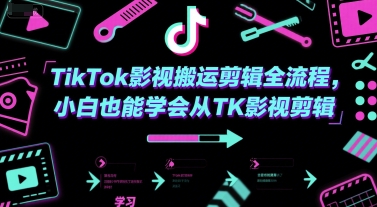 TikTok影视搬运剪辑全流程，小白也能学会从TK影视剪辑-928资源网