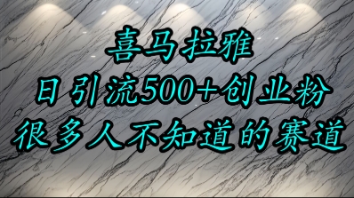 喜马拉雅，小而精的流量赛道，日进500+精准创业粉-928资源网