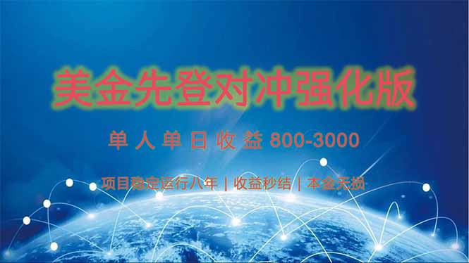 美金先登计划对冲强化版，2025年黑马中最暴力收益日收益1k-4k(可放大…-928资源网