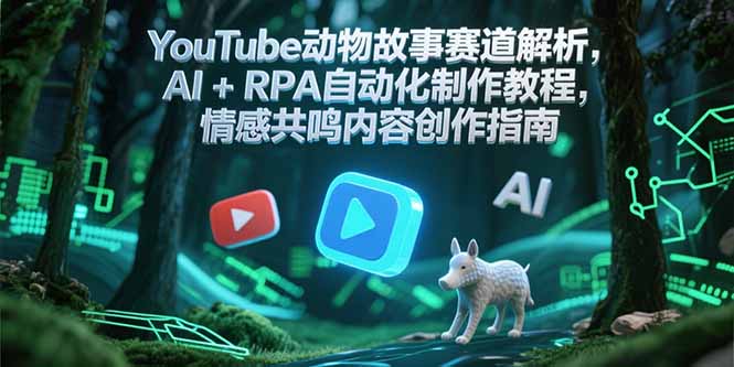 YouTube动物故事赛道解析，AI+RPA自动化制作教程，情感共鸣内容创作指南-928资源网