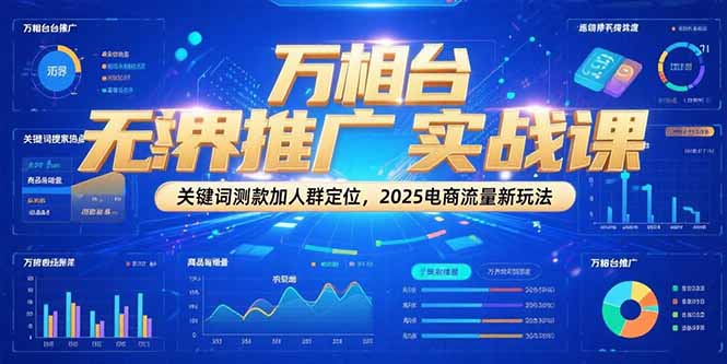 万相台无界推广实战课，关键词测款加人群定位，2025电商流量新玩法-928资源网