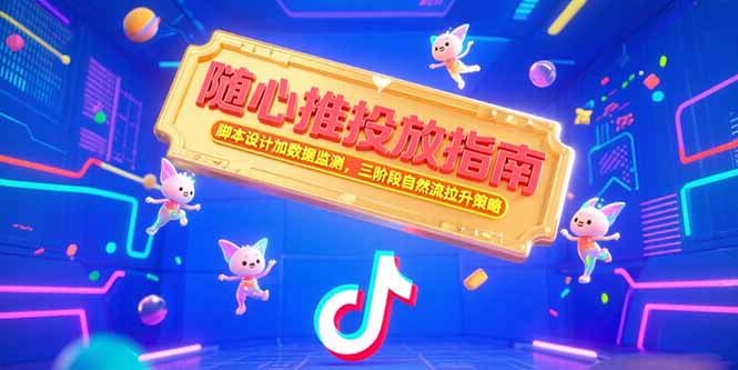 随心推投放指南，脚本设计加数据监测，三阶段自然流拉升策略-928资源网