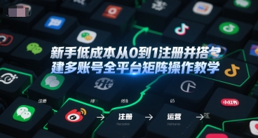 新手低成本从0到1注册并搭建多账号全平台矩阵操作教学，手机号-邮箱-IP-工具-928资源网