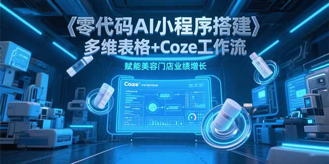 零代码AI小程序搭建，多维表格+Coze工作流，赋能美容门店业绩增长-928资源网
