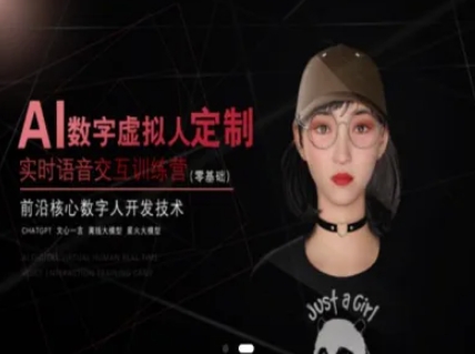 AI数字虚拟人定制，实时语音交互训练营(零基础)，前沿核心数字人开发技术-928资源网