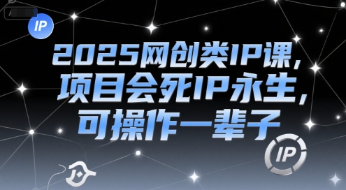 2025网创类IP课，项目会死IP永生，可操作一辈子-928资源网