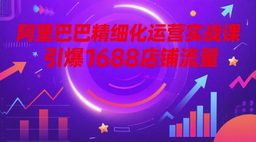 阿里巴巴精细化运营实战课，引爆1688店铺流量-928资源网