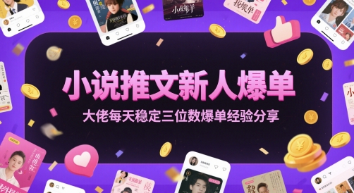 小说推文新人爆单大佬每天稳定三位数爆单经验分享-928资源网