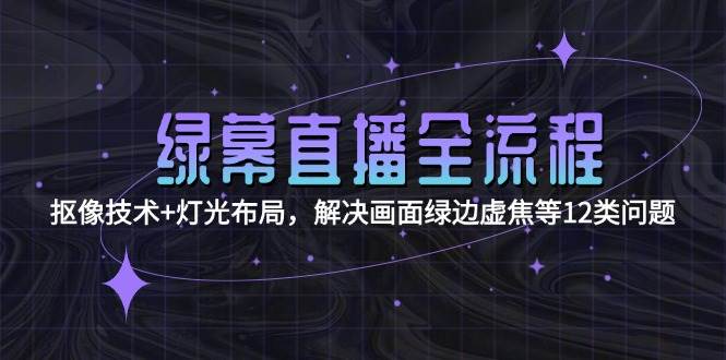 绿幕直播全流程：抠像技术+灯光布局，解决画面绿边虚焦等12类问题-928资源网