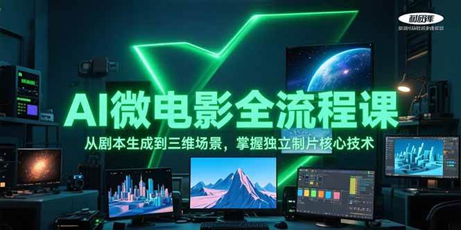 AI微电影全流程课，从剧本生成到三维场景，掌握独立制片核心技术-928资源网