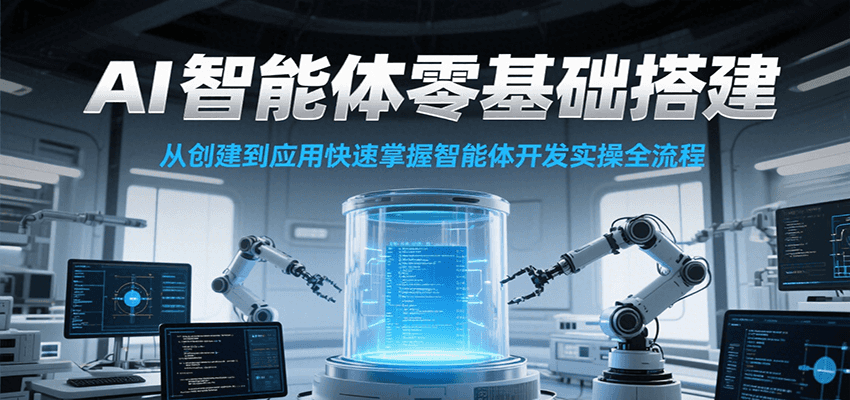 AI智能体零基础搭建实操课，从创建到应用快速掌握智能体开发全流程！-928资源网
