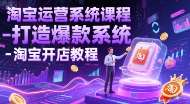 淘宝运营系统课程-打造爆款系统-淘宝开店教程-928资源网