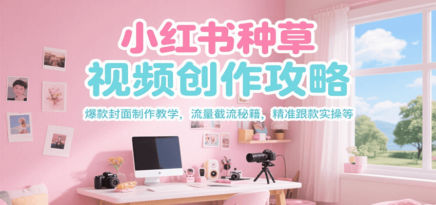 小红书种草视频创作攻略，爆款封面制作教学 ，流量截流秘籍 ，精准跟款实操等-928资源网