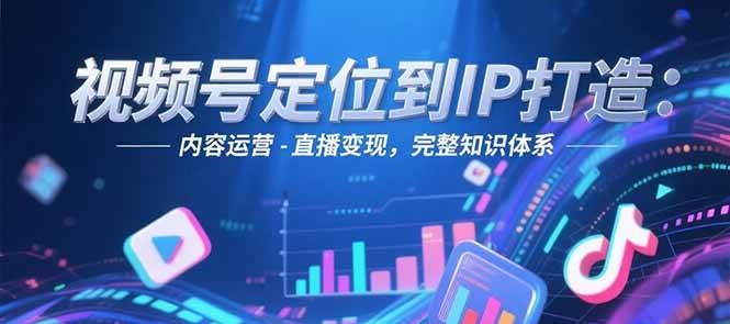 视频号定位到IP打造：账号搭建-内容运营-直播变现，完整知识体系-928资源网