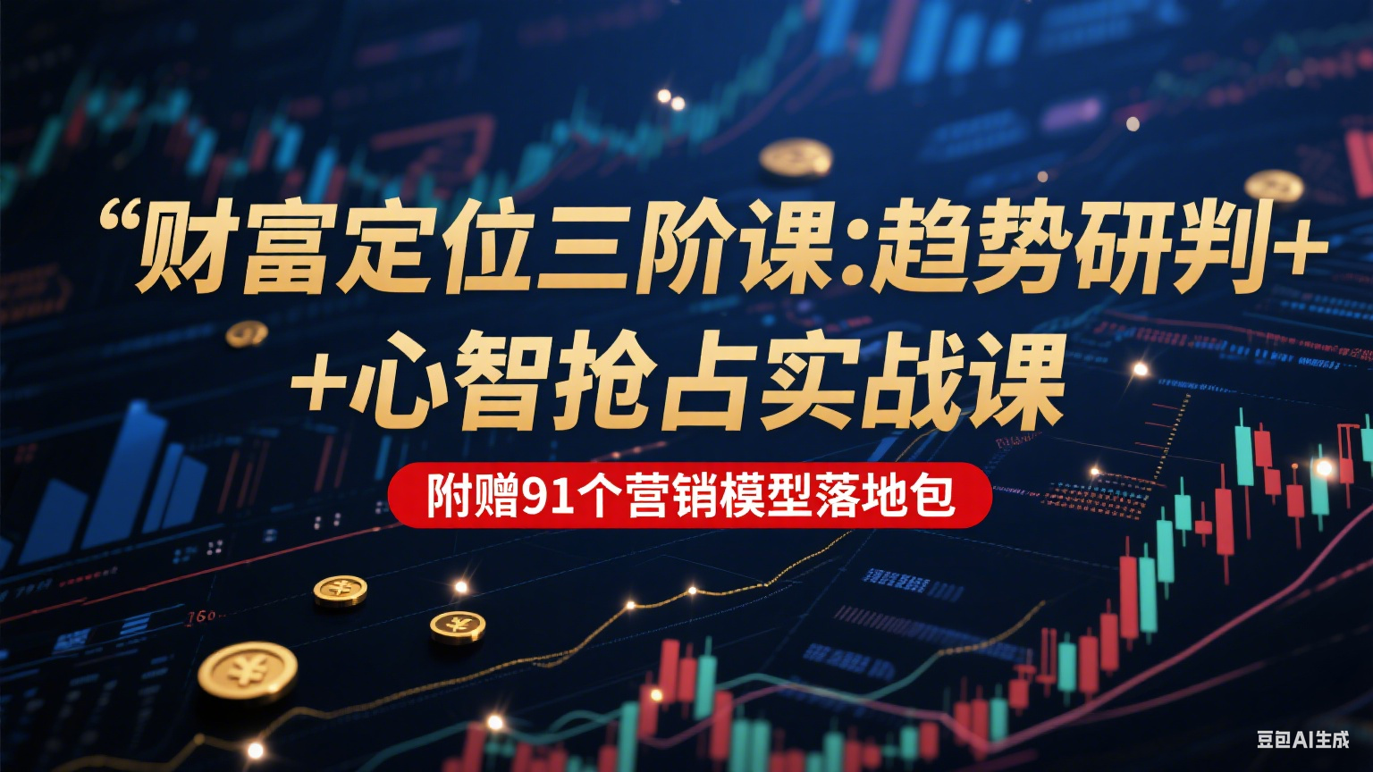 财富定位三阶：趋势研判 + 心智抢占实战课，附赠91个营销模型落地包-928资源网