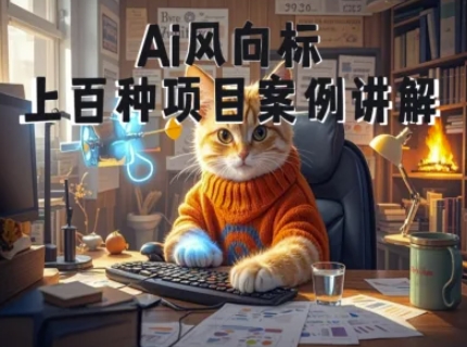 Ai风向标-附100种项目案例玩法-0基础小白到大神ai视频商业应用教学-928资源网