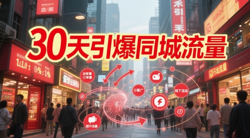 30天引爆同城流量：团购篇 认知篇 流量篇 来客篇 达人篇 老板人设IP篇 投流篇-928资源网