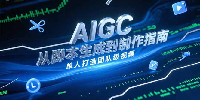 AIGC视频制作指南，从脚本生成到剪辑全流程，单人打造团队级视频-928资源网